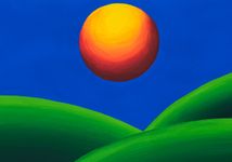 Олег Хвостов (Авторская графика - 
                  57.5 x 40 см) Пейзаж (остров)