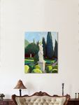 Алексей Кротов (Картина, живопись - 
                  40 x 50 см) Скульптура в саду