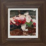 Евгений Бурцев (Картина, живопись - 
                  20 x 20 см) Красно-белый букет