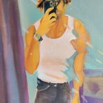Надежда Прадес (Картина, живопись - 
                  55 x 46 см) Нарцисс и нимфа Эхо