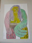 Серафима Голубева (Авторская графика - 
                  21 x 29.7 см) Женщина в цветной коже