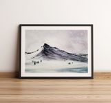 Светлана Юматова (Авторская графика - 
                  45 x 30 см) Горный зимний пейзаж #1