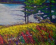 Анастасия Нестерова (Картина, живопись - 
                  90 x 55 см) У Камня Черского. Байкал
