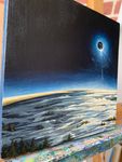 СВЕТ-ЛАНА (Картина, живопись - 
                  20 x 20 см) Затмение над тёмным лесом