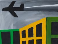 Олег Хвостов (Авторская графика - 
                  40 x 30 см) Городской пейзаж
