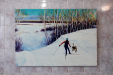 Денис Русаков (Картина, живопись - 
                  100 x 70 см) Тренер (Январские горки)