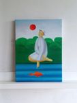 Саша Катинаускиене (Картина, живопись - 
                  30 x 40 см) Красная рыба в синей реке