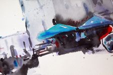 Дарья Парий (Авторская графика - 
                  56 x 37.5 см) Площадь в Риме