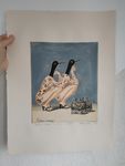 Наталья Лотарева (Графика печатная - 
                  35.5 x 47 см) Редкие птицы