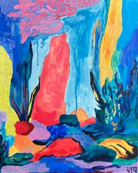 Коралловое ущелье в синих водах