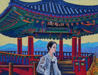 У беседки в Парке Наксан. Корея