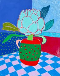 Артишок в яркой вазе