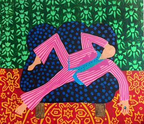 The artist resting after a concert