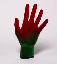 Рука художницы (левая, красно-зеленая)