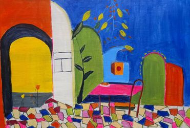 Яркий интерьер