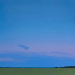 Все затихло и только полумесяц в небе