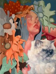 Девушка с котом