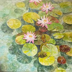 Розовые кувшинки