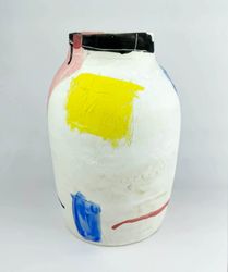 YELLOW SQUARE vase