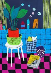 Утренняя радость в голубой плитке