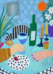 Натюрморт: Синий вечер