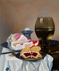 Натюрморт с ягодным лукошком