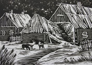 Зима в заброшенной деревне