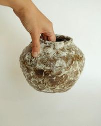 Ваза "Коричневый мрамор" маленькая