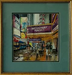 Акварель "Бродвей"