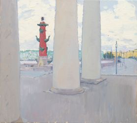 Петербург. Зимний дворец сквозь колонны Биржи