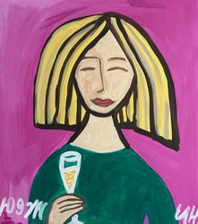 Девушка на розовом