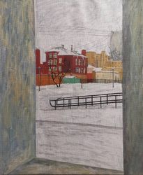 Домики в окне