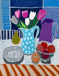 Тюльпаны в голубой гармонии