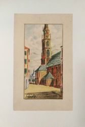 Церковь Бознен. Цветные мелки