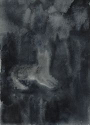 Чёрная собака в тёмной комнате