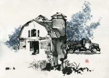 Заброшенное зернохранилище