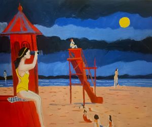 Вечером на пляже