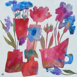 Натюрморт с красными вазами