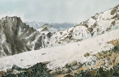 Горы. Июльский снежник