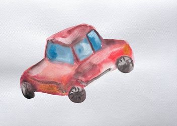 Машинка красная