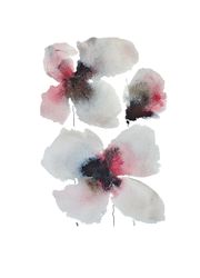 Серые цветы с розовым сиянием