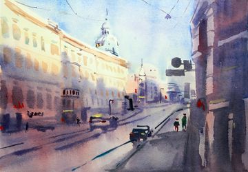 У метро Василеостровская