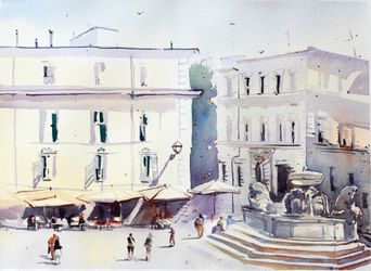 Пьяцца Санта-Мария-ин-Трастевере в Риме