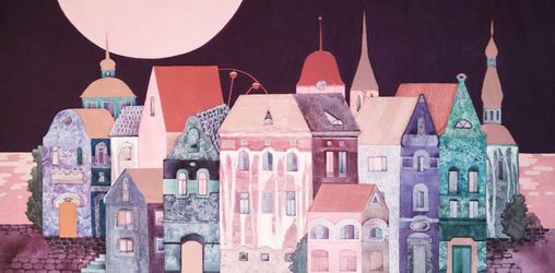 Розовая луна