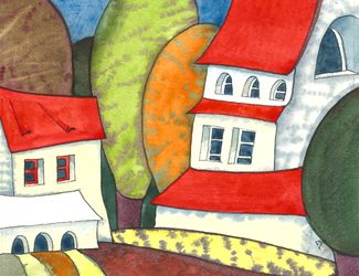 Деревня в объятиях леса