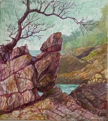 Пасмурный день на скалах