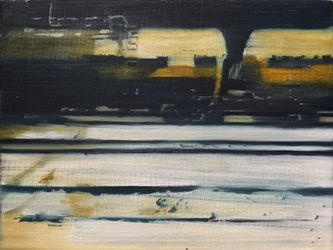 Вид из окна движущегося поезда. Вариант 1