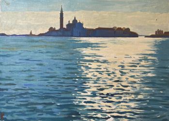 Солнечные лучи на воде. Венеция