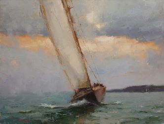 Уходящий от бури. Море