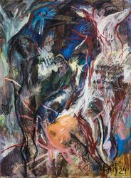 Корова рожает телёнка